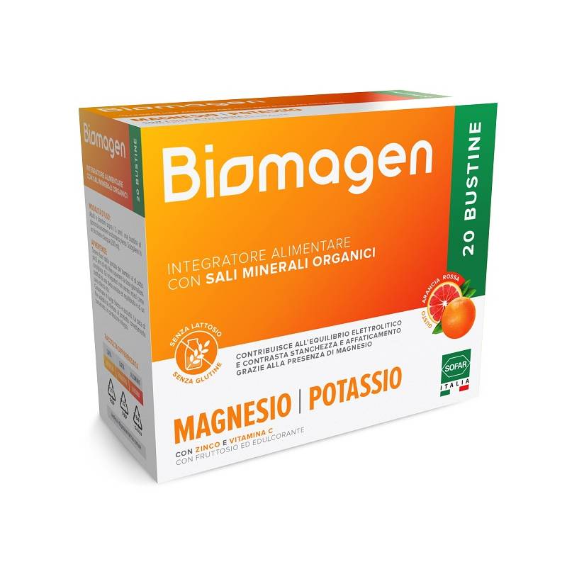 Sofar Biomagen Integratore Magnesio e Potassio 20 Bustine