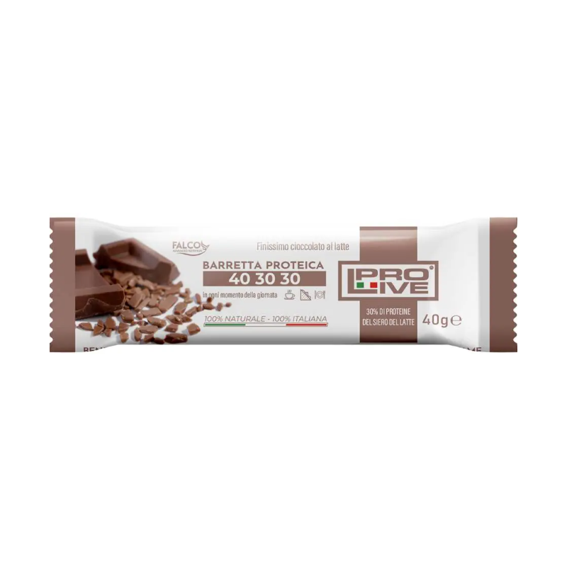 ProLive 40 30 30 Barretta proteica gusto cioccolato al latte 40 g