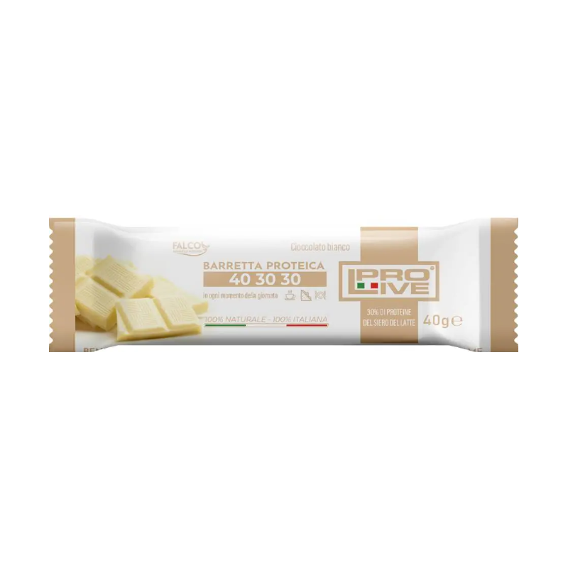 ProLive 40 30 30 Barretta proteica gusto cioccolato bianco 40 g