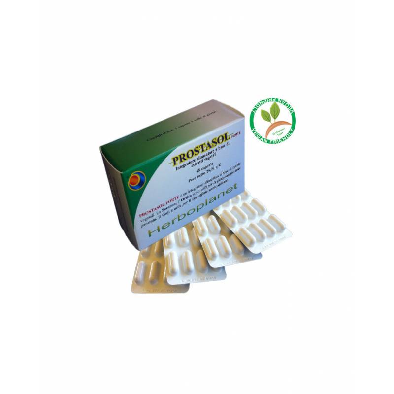 Herboplanet Prostasol Forte Integratore Naturale per Prostata e Vie Urinarie 48 capsule