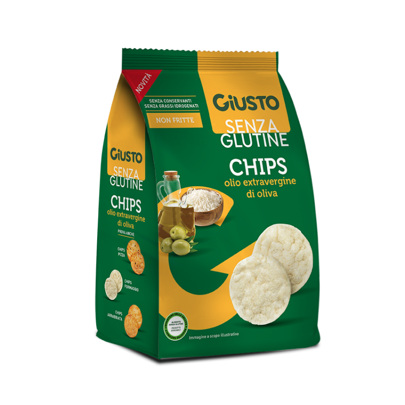 Giusto Chips Senza Glutine con Olio Extravergine di Oliva 40g