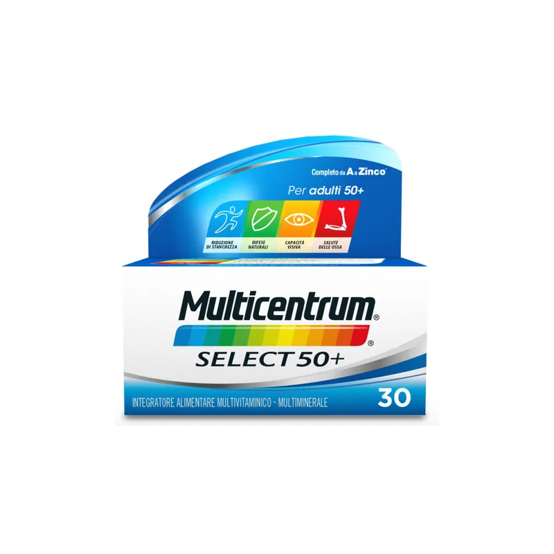 Multicentrum Select 50+ Integratore Vitamine e Minerali per Adulti 30 compresse