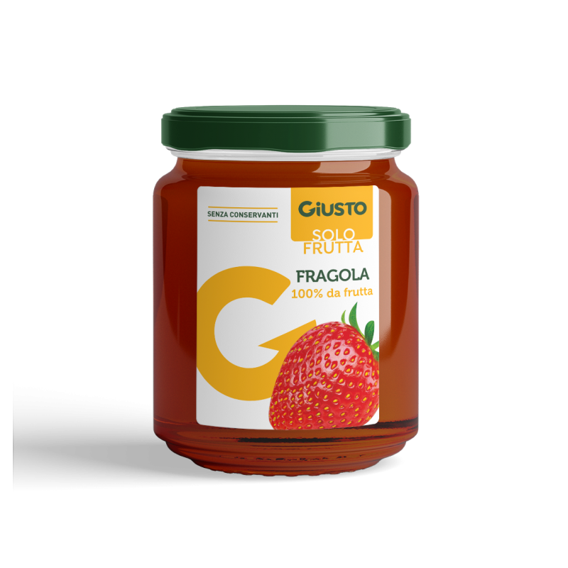 Giusto Solo Frutta Composta di Fragole Senza Glutine 284 g