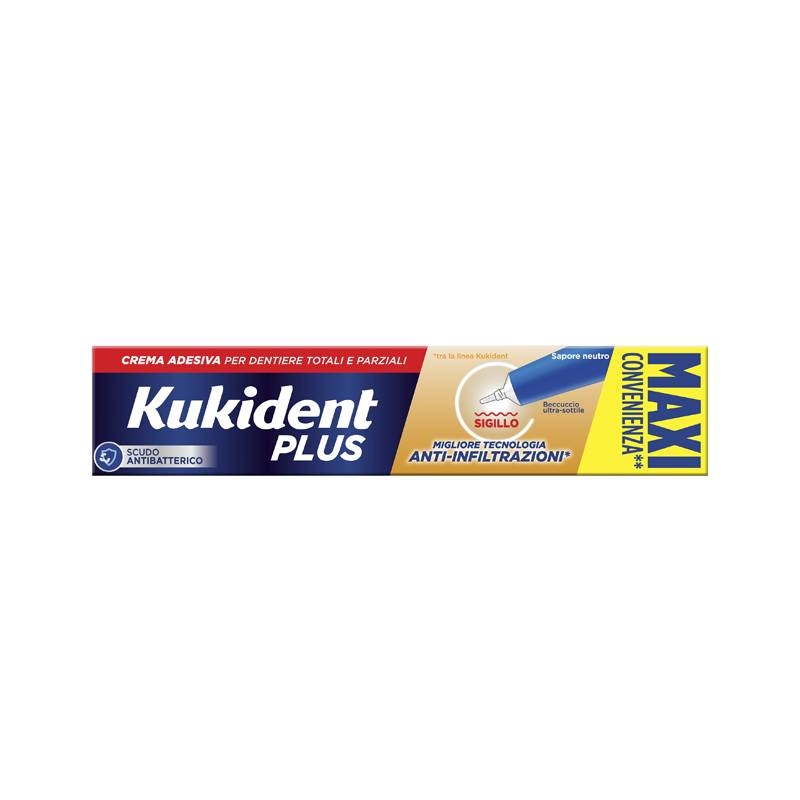 Kukident Plus Sigillo Anti-Infiltrazioni Crema Adesiva Dentiere 57 g