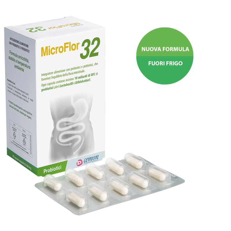 Cemon Microflor 32 Integratore di Probiotici 60 capsule vegetali