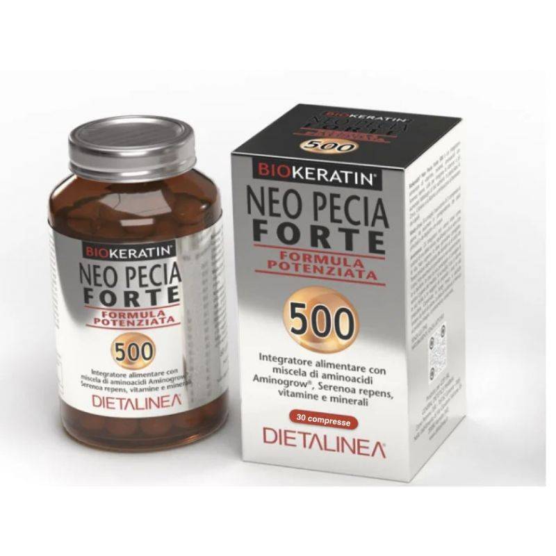 BioKeratin Neo Pecia Forte 500 Integratore Anti Caduta Capelli Formula Potenziata 30 compresse