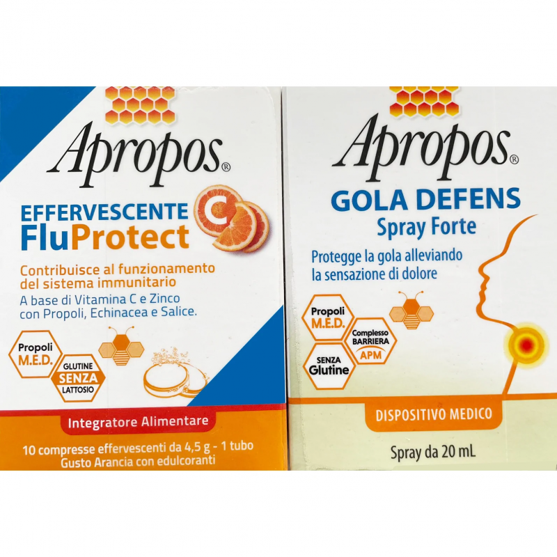 Apropos Gola Defens Spray Forte + Effervescente Fluprotect