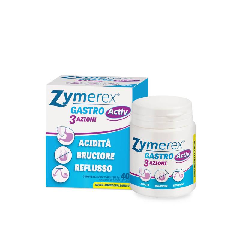 Zymerex Gastro Activ 3 Azioni Contro Reflusso 40 Compresse Masticabili