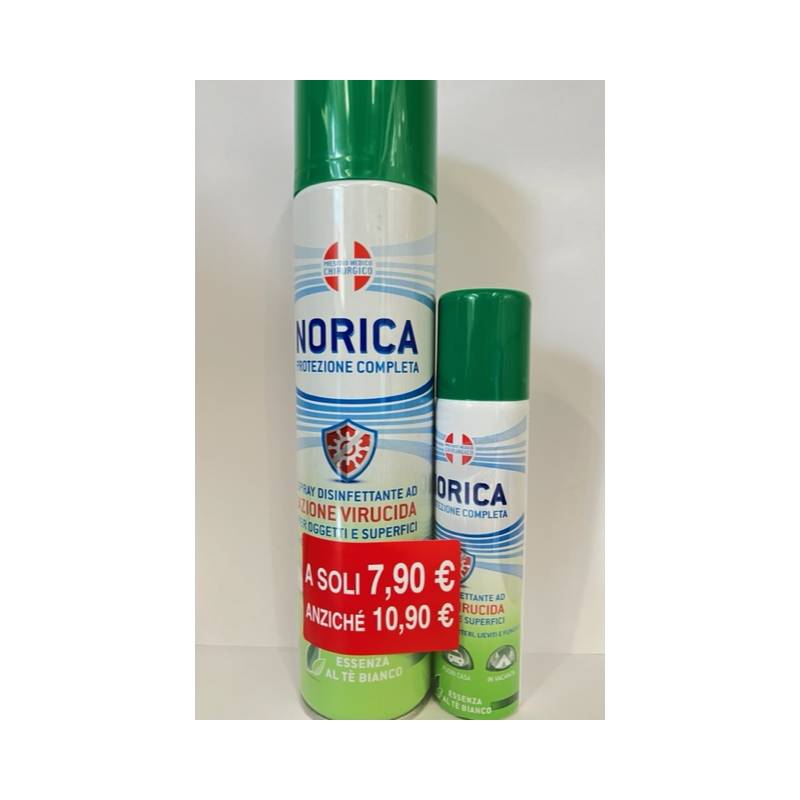 Norica Spray Sanificante per Ambiente ed Oggetti Aroma Tè Bianco 300+75 ml