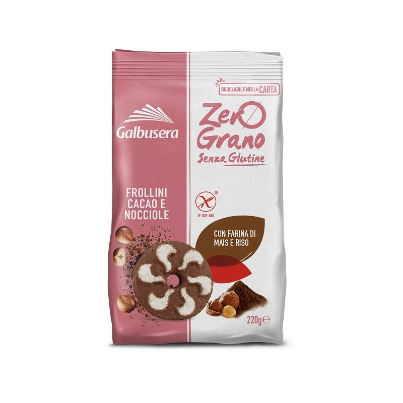 Zerograno Frollini Cacao e Nocciole senza Glutine 220 g