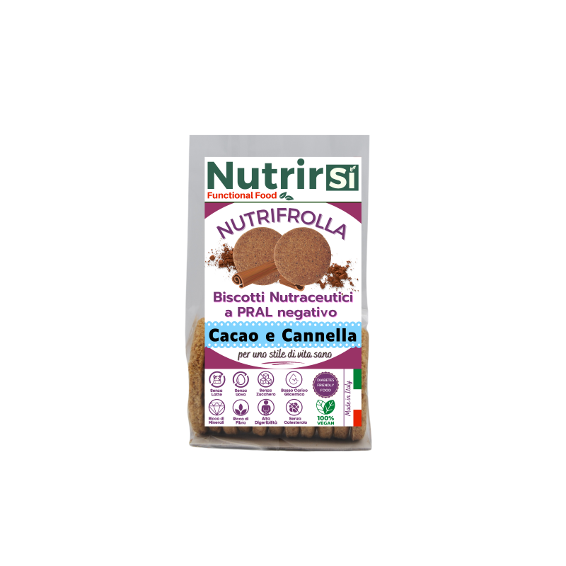 NutrirSi Nutrifrolla Cacao e Cannella Biscotti a basso carico glicemico 250 g