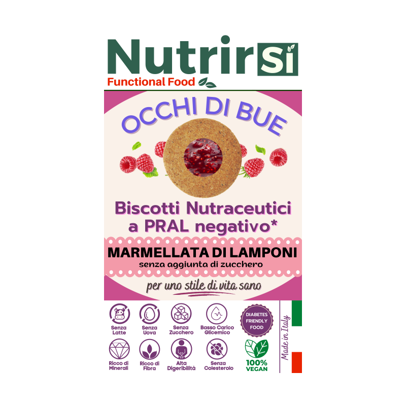 NutrirSi Biscotto & Marmellata Lampone a basso carico glicemico 200 g