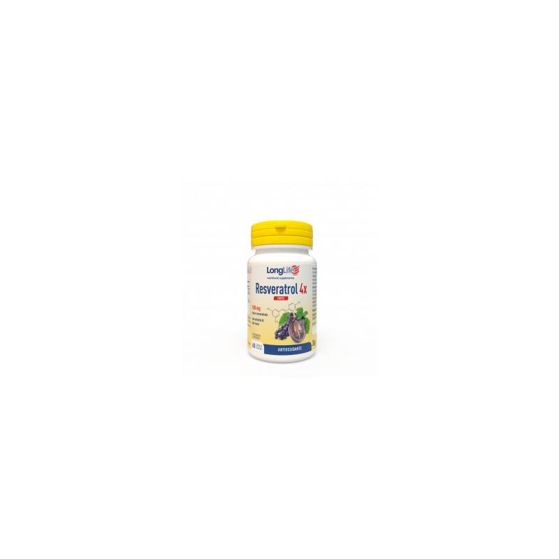 Longlife Resveratrol 4X Forte Integratore Antiossidante 60 capsule