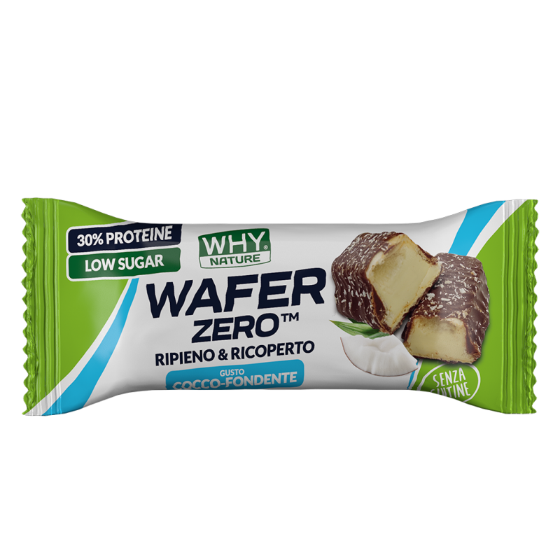 Whynature Wafer Zero Cioccolato Fondente e Cocco Biscotto Proteico 35 g
