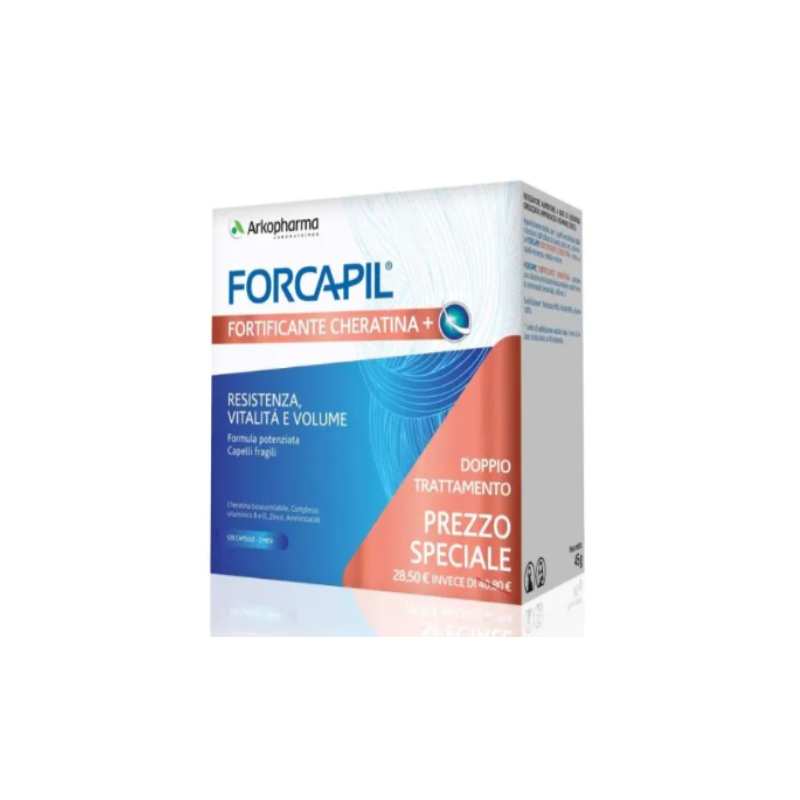 Arkopharma Forcapil Fortificante Cheratina Capelli e Unghie Promo Pack 60 capsule