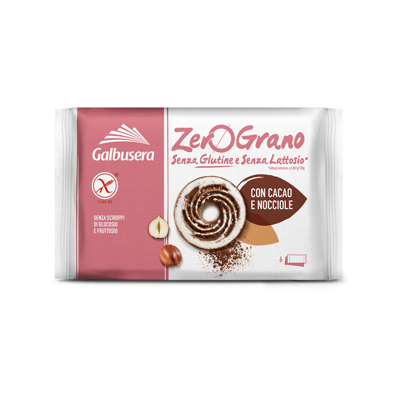 Galbusera ZeroGrano Biscotti Cacao e Nocciola senza Glutine 220 g