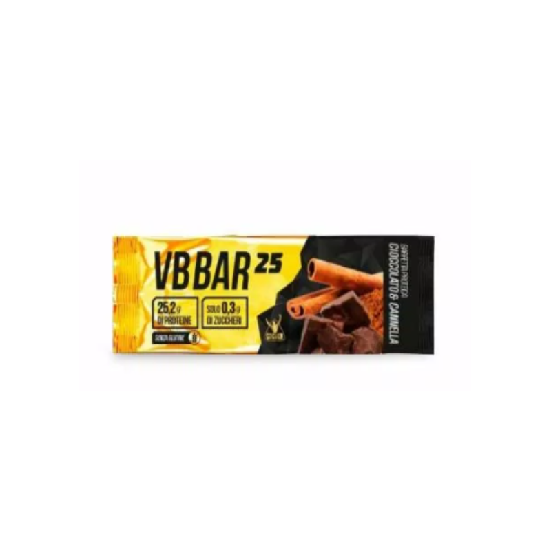 Net VB Bar 25 Barretta Proteica Low Carb Senza Glutine Gusto Cioccolata e Cannella 50 g