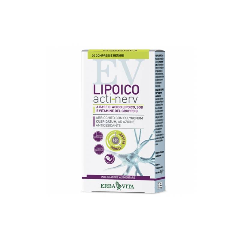Erba Vita Lipoico Activ Nerv Integratore Antiossidante 30 compresse