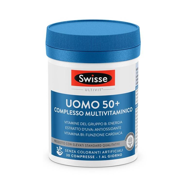 Swisse Multivitaminico Uomo 50+ Integratore per il Benessere dell'Uomo 30 compresse
