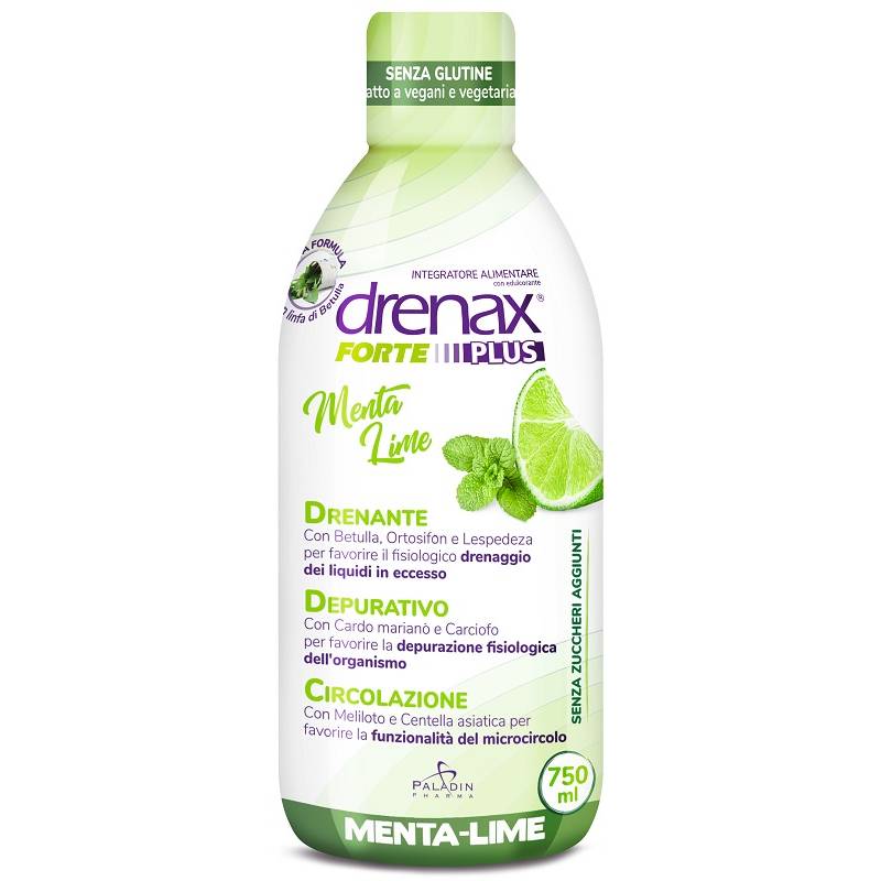 Drenax Forte Plus Menta e Lime Integratore per il Microcircolo 750 ml