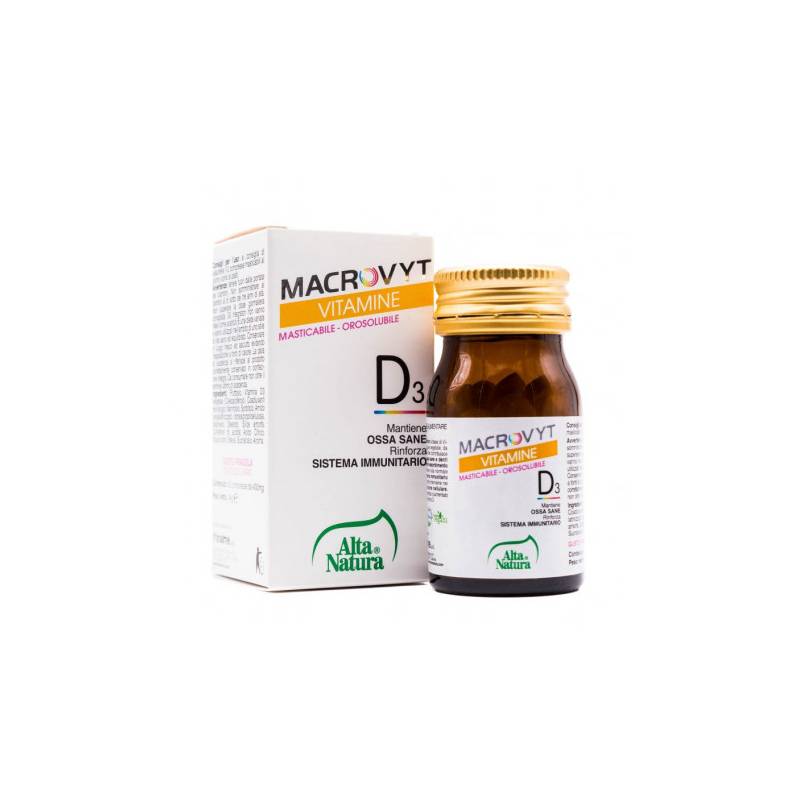 Alta Natura Macrovyt Vitamina D3 VEG Integratore per le Ossa e Sistema Immunitario 60 compresse orosolubili