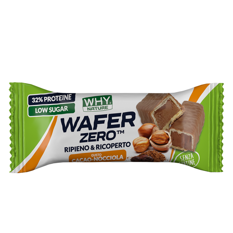 Whynature Wafer Zero Cacao e Nocciola Biscotto Proteico 35 g