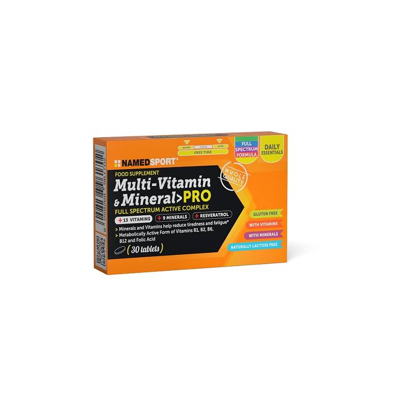 Named Sport Multi-Vitamin & Mineral Pro Integratore Multivitaminico e Multiminerale 30 compresse