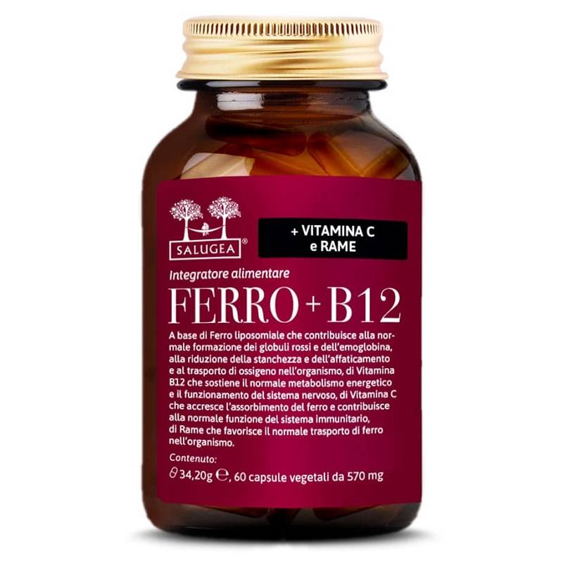 Salugea Ferro + B12 per il sistema nervoso 60 capsule