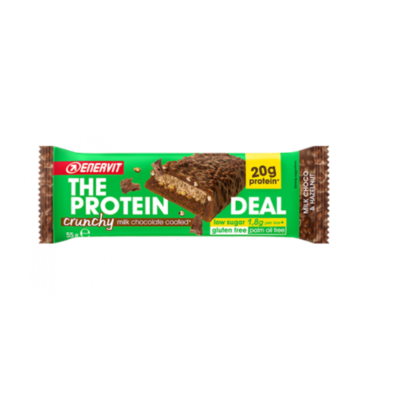 Enervit Protein Deal Bar Crunchy Milk Choco & Hazelnut Barretta Proteica 55 g
