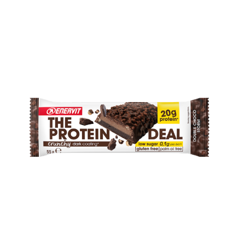 Enervit Protein Deal Bar Crunchy Double Choco Barretta Proteica 55 g