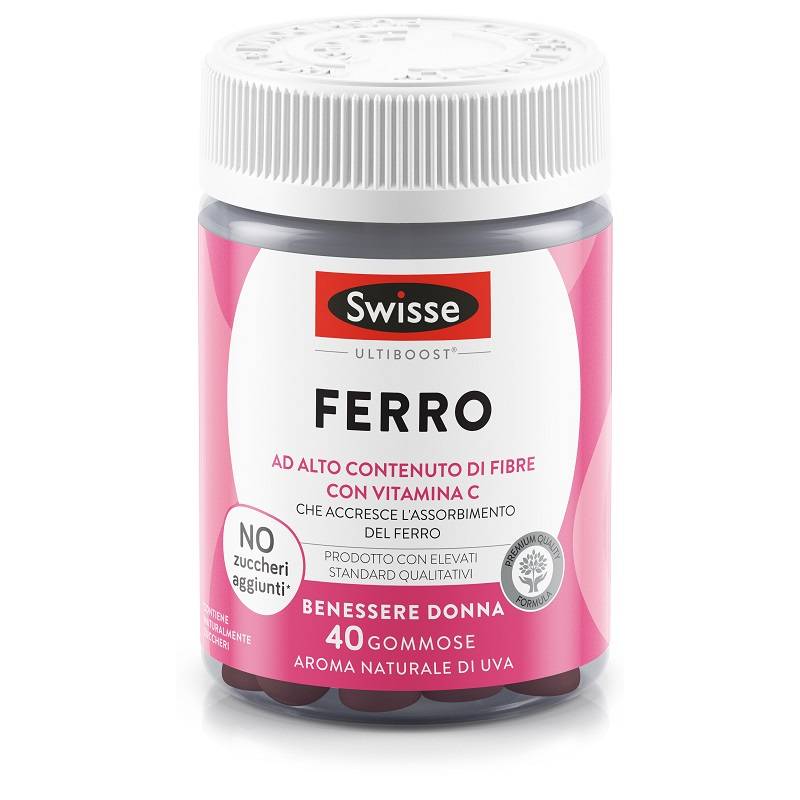 Swisse Ferro Integratore con Ferro e Vitamine per il Benessere della Donna 40 gommose