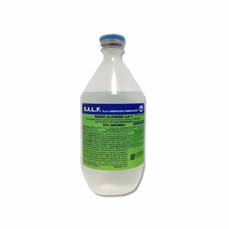 Salf Sodio Cloruro 0,9% Soluzione Fisiologica per Animali 1 flacone da 500  ml
