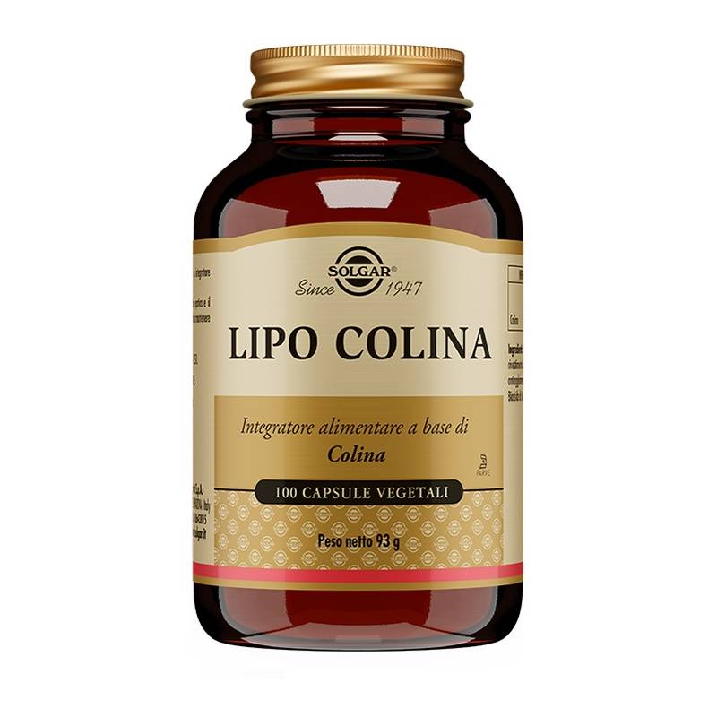 Solgar Lipo Colina Integratore per la Funzionalità Epatica senza glutine e lattosio 100 capsule vegetali