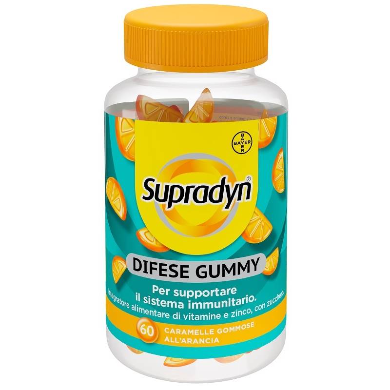Supradyn Difese Gummy Integratore per il Sistema Immunitari con vitamine e zinco 60 caramelle gommose