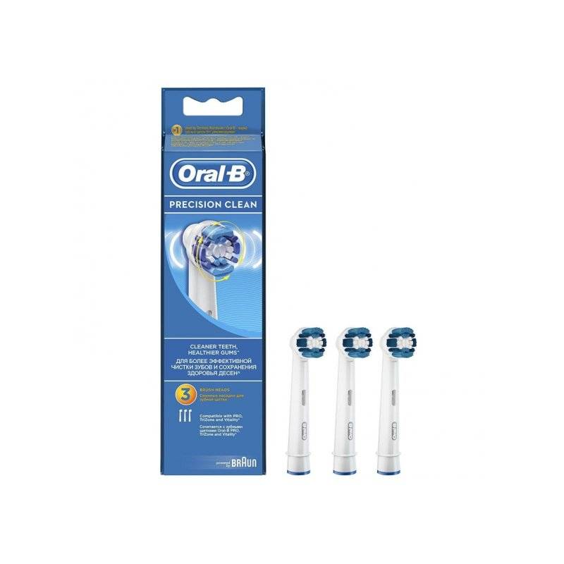 OralB Power Refill EB20-3 Precision Clean Testine di ricambio per spazzolino  elettrico 3 pezzi