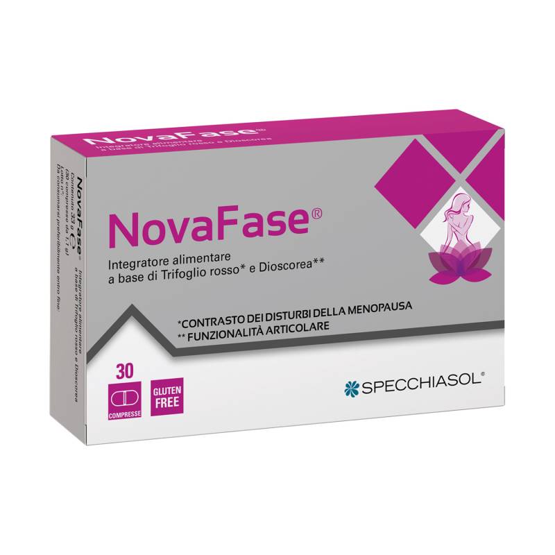 Specchiasol Novafase Integratore per la Menopausa base di Trifoglio rosso e Dioscorea 30 compresse