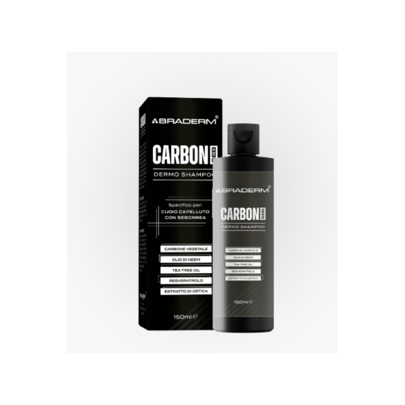 Braderm Carbon Seb Dermo Shampoo per Capelli Grassi 150 ml