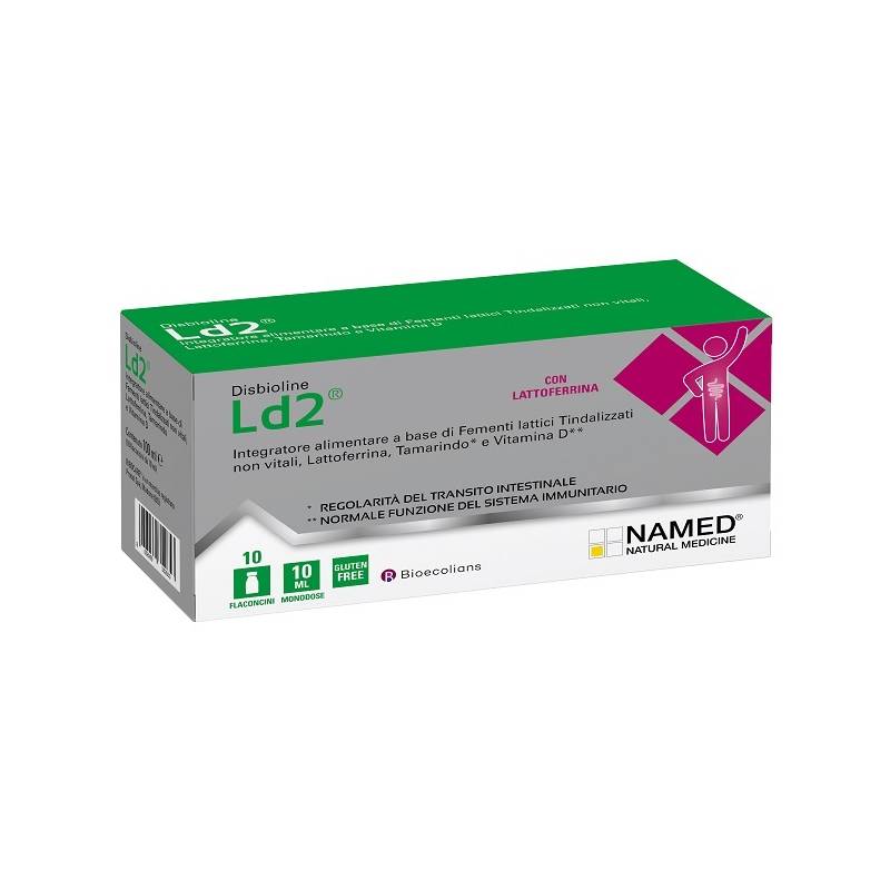 Named Disbioline LD2 Integratore utile per la regolarità del transito intestinale 10 flaconcini