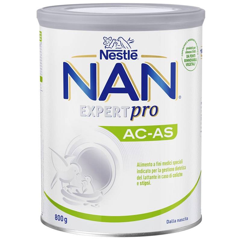 Nestlè NAN Expert Pro AC-AS Latte in Polvere Anti-Stipsi e Anti-Coliche 800 g