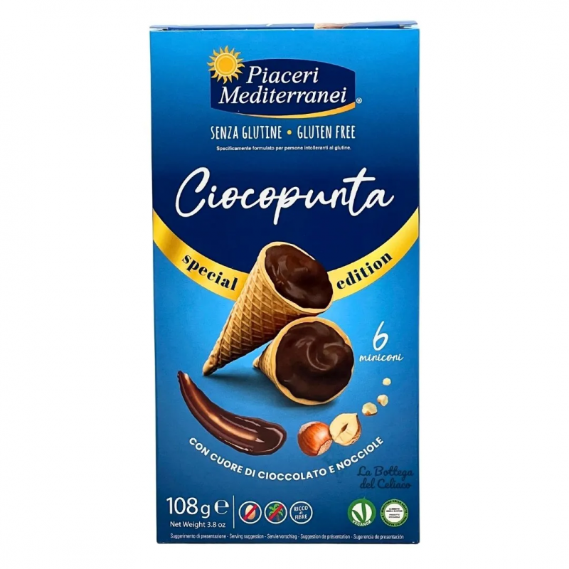 Piaceri Mediterranei Ciocopunta Cono Gelato Senza Glutine 108 g