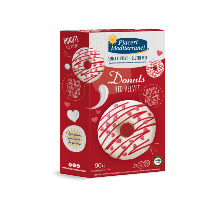 Piaceri Mediterranei Donuts Red Velvet Senza Glutine 90 g