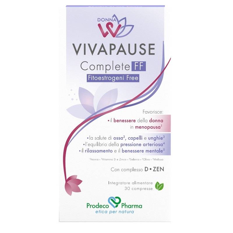 Prodeco Pharma Donnaw Vivapause Complete FF Integratore per la Menopausa 30 compresse