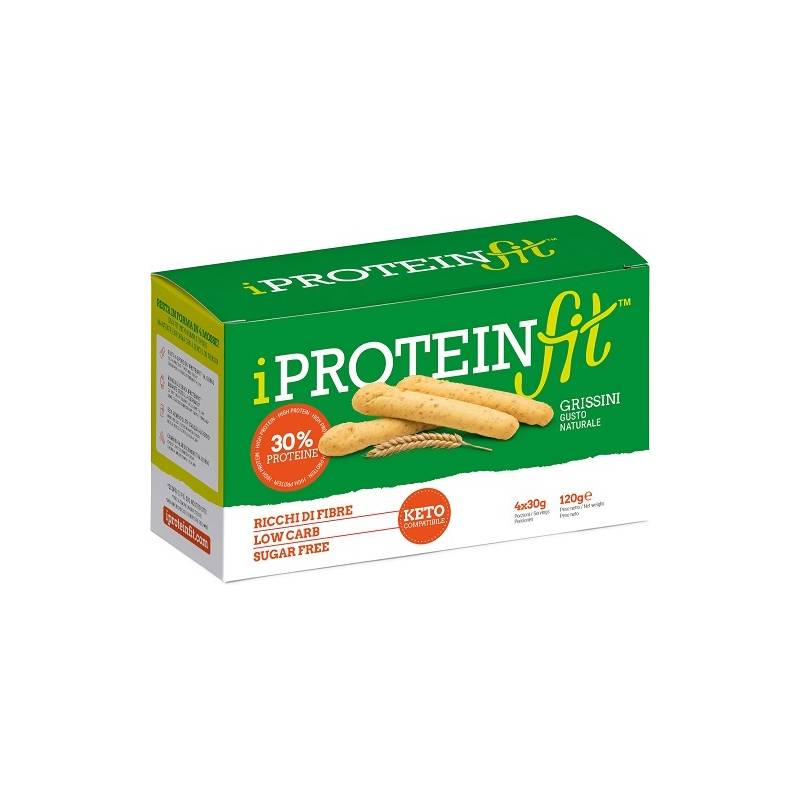 IProteinfit Grissini al Naturale con il 30% di Proteine 120 g