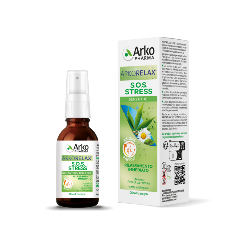 Arkopharma Arkorelax SOS Stress Integratore per Favorire il Rilassamento 15 ml
