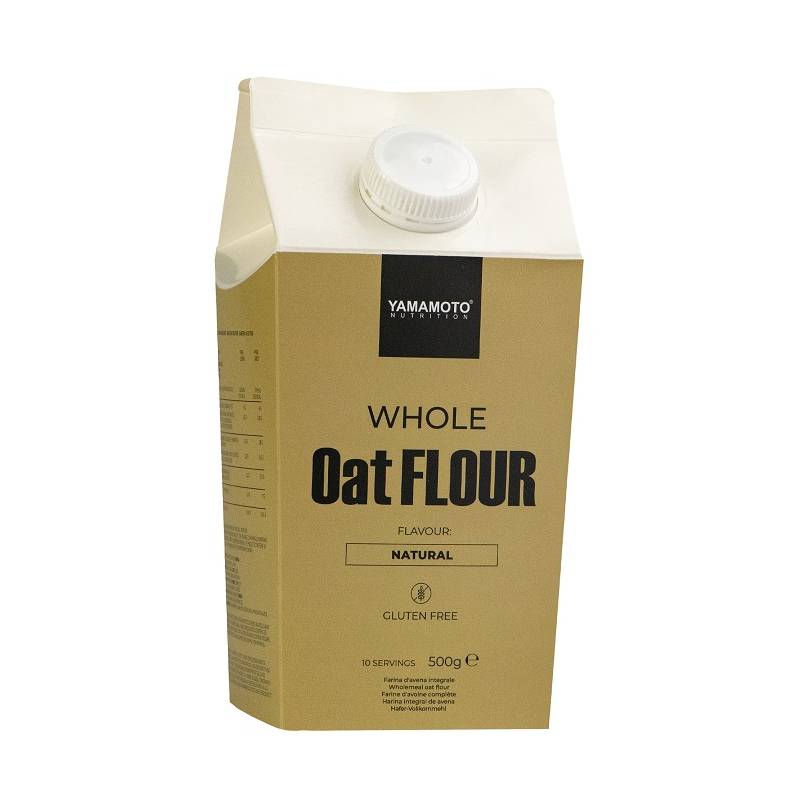 Yamamoto Nutrition Whole Oat Flour Farina d'Avena Integrale Gusto Natural senza glutine e lattosio 500 g