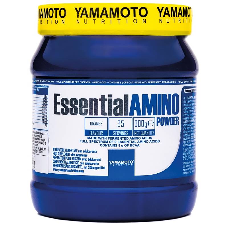 Yamamoto Nutrition Essential Amino Powder Integratore di Aminoacidi Gusto Arancia 300 g