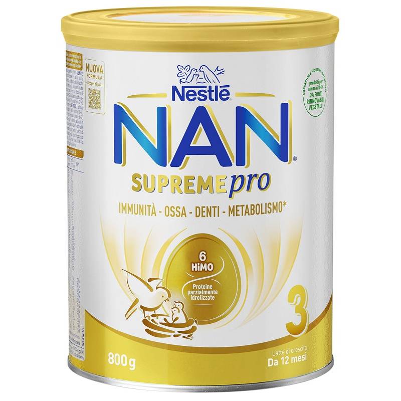 Nestlè NAN Supreme PRO 3 Latte di crescita in Polvere per Bambini a partire dai 12 mesi di vita 800 g