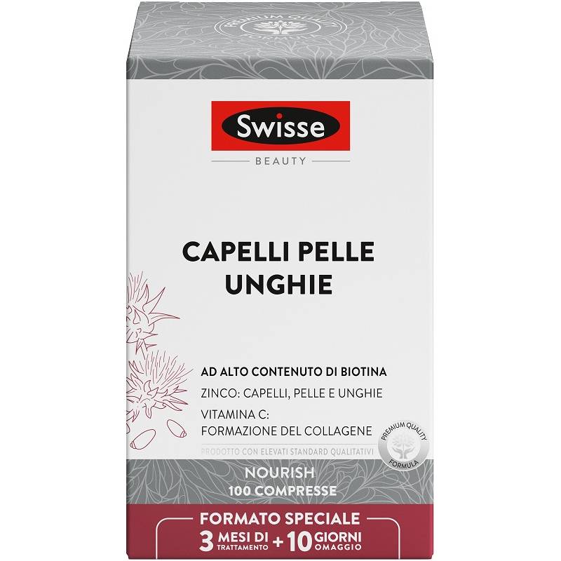 Swisse Integratore Capelli Pelle e Unghie 100 compresse Formato Speciale
