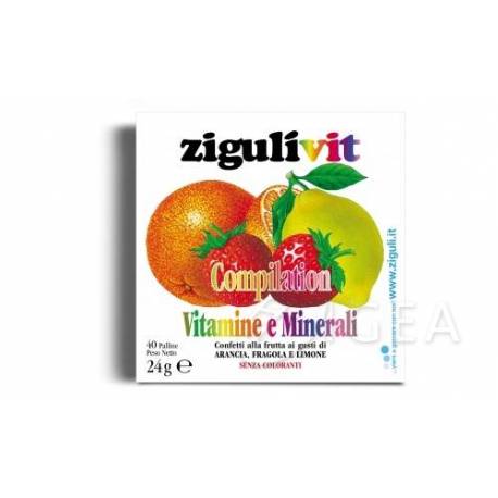 Zigulì Compilation Vitamine e Minerali Caramelle Gusto Arancia Fragola e  Limone