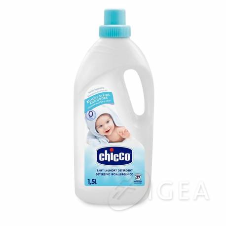 Chicco Detersivo per il Bucato è un detersivo delicato per lavare i vestitini del bebè senza aggredire i tessuti e la cute.